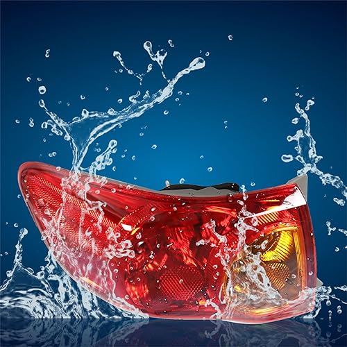 Miniatura 7 de Silscvtt Reemplazo del montaje de la luz trasera del freno exterior del lado del conductor para Toyota Corolla 2009 2010 lente roja lámpara trasera