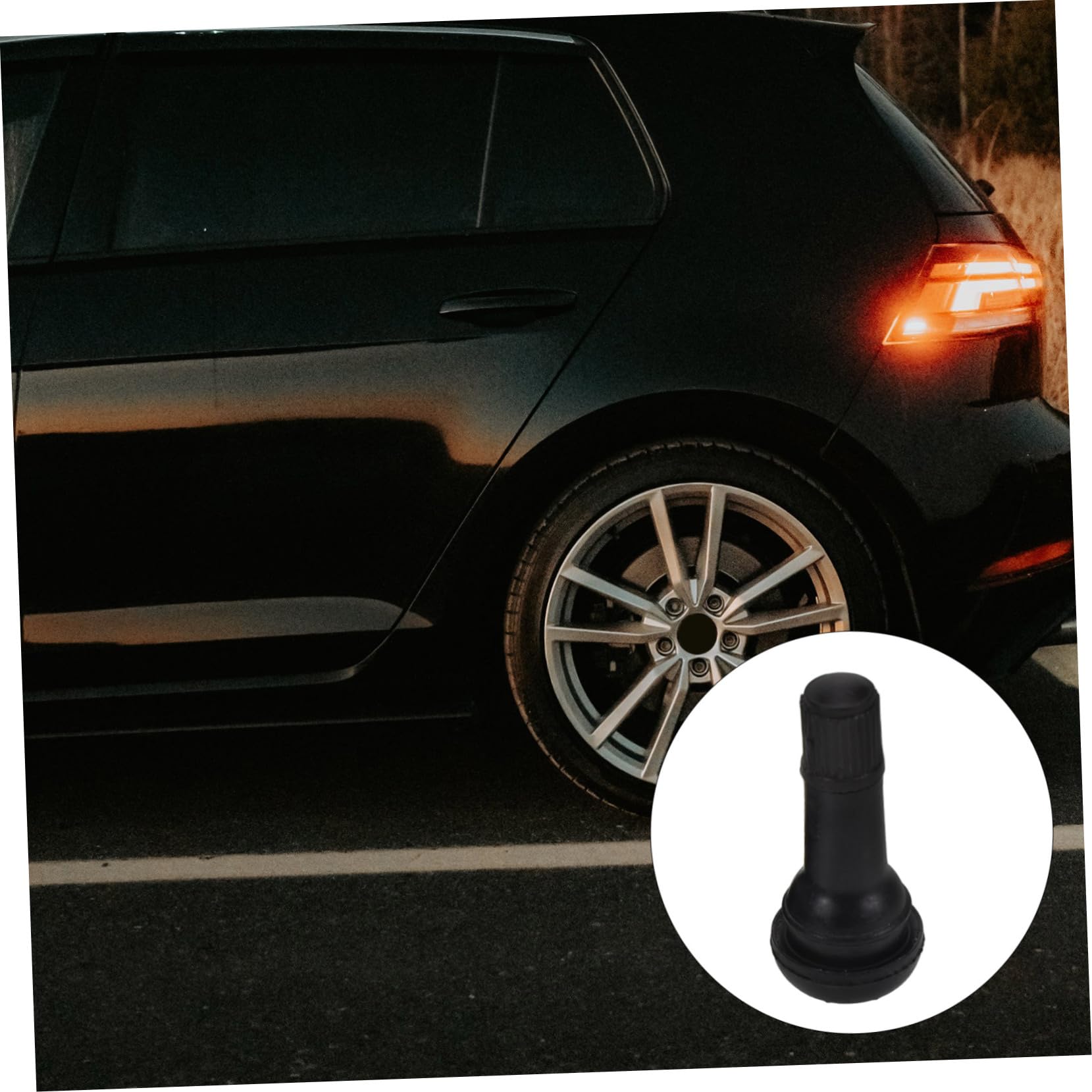Stelo Valvola Pneumatici in Gomma Tr414 Nero 100 Pezzi | Lega di Zinco, per Veicoli, Alta Tenuta e Resistenza Ambientale, Ricambio per Cerchi Tubeless