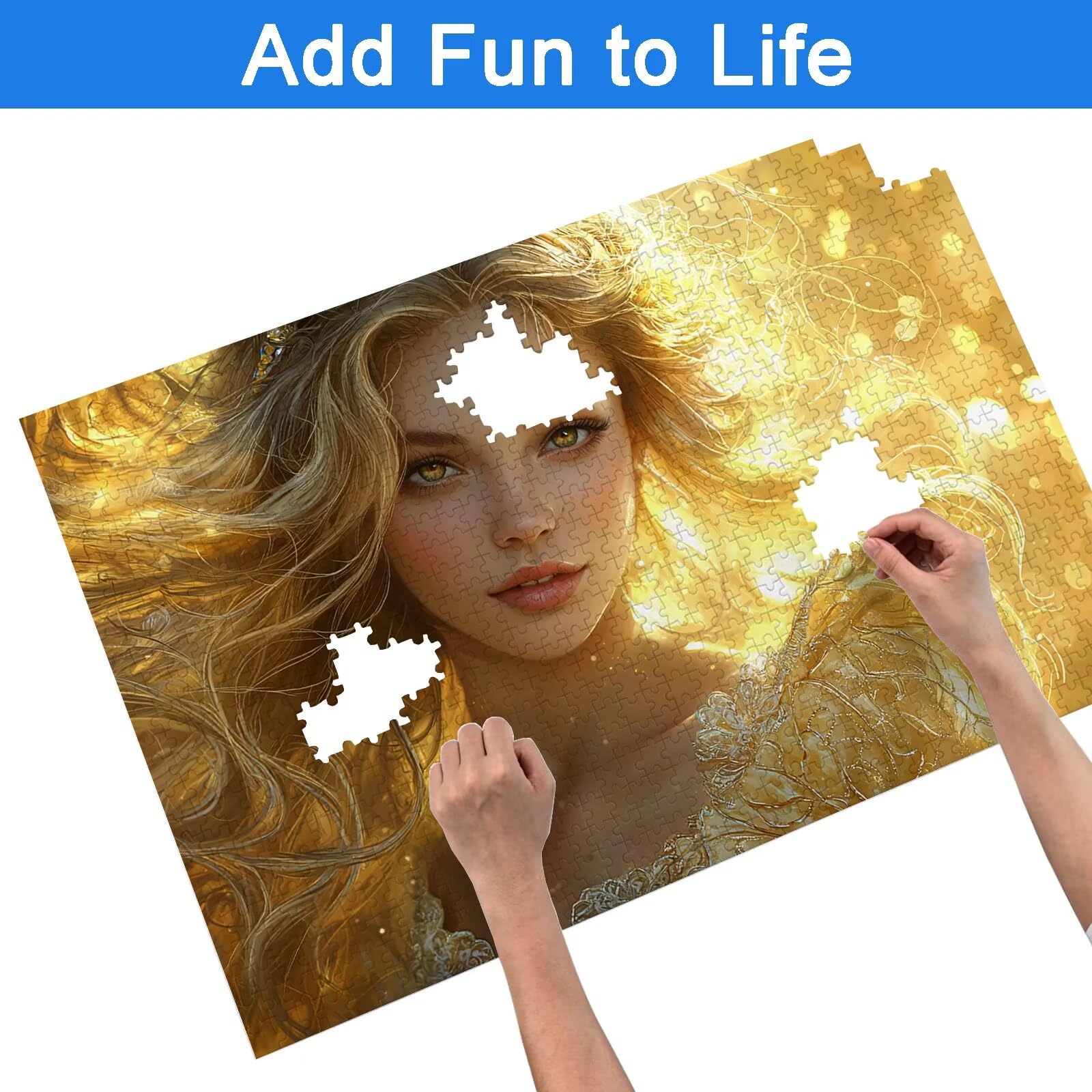 Puzzle 5000 Pezzi Principessa, Puzzle Bellezza 5000 Pezzi Arte per Adulti e Bambini, Misura: 156.5x105.5 cm, Puzzles Legno per Adulti con Squisita Scatola di Imballaggio, Regalo Donna e Uomo, -9097