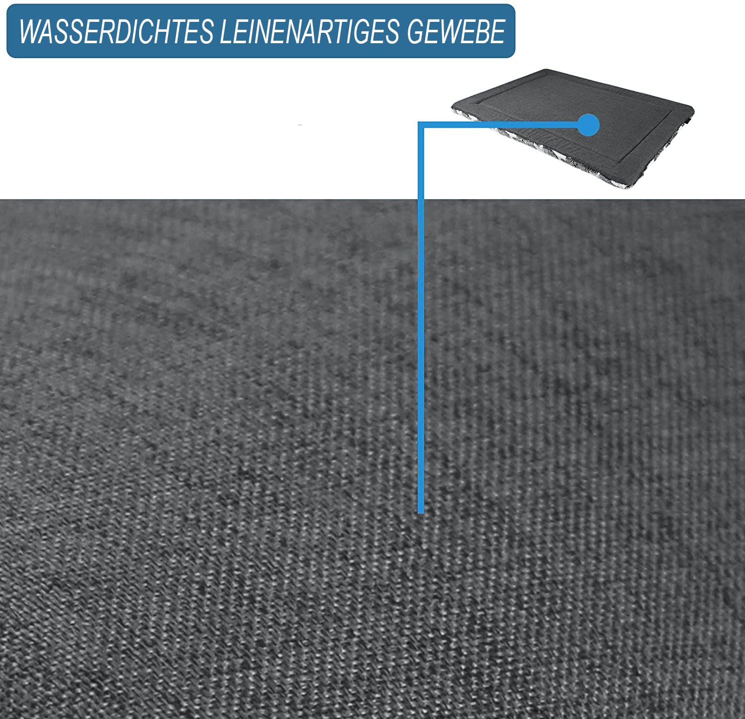 SuperKissen24. Hundematte, Katzenmatte - Reversibel Hundebett für Mittlere Hund - Bett für Hunde und Katze - Katzenbett, Katzenkissen - Flauschig Hundedecke - Waschbar Hundematratze - 80x60 cm Sterne