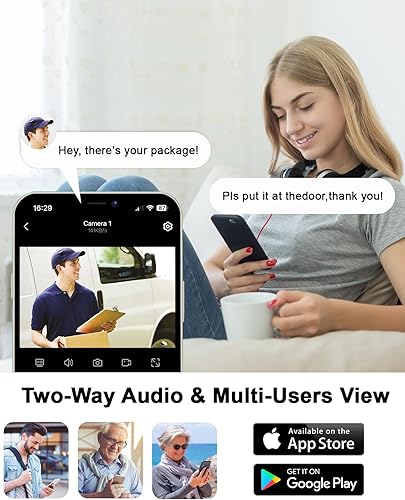 Miniatura 7 de Cámara de seguridad solar inalámbrica para exteriores, cámara alimentada por batería de 4MP 360, cámara PTZ WiFi con detección de movimiento PIR,