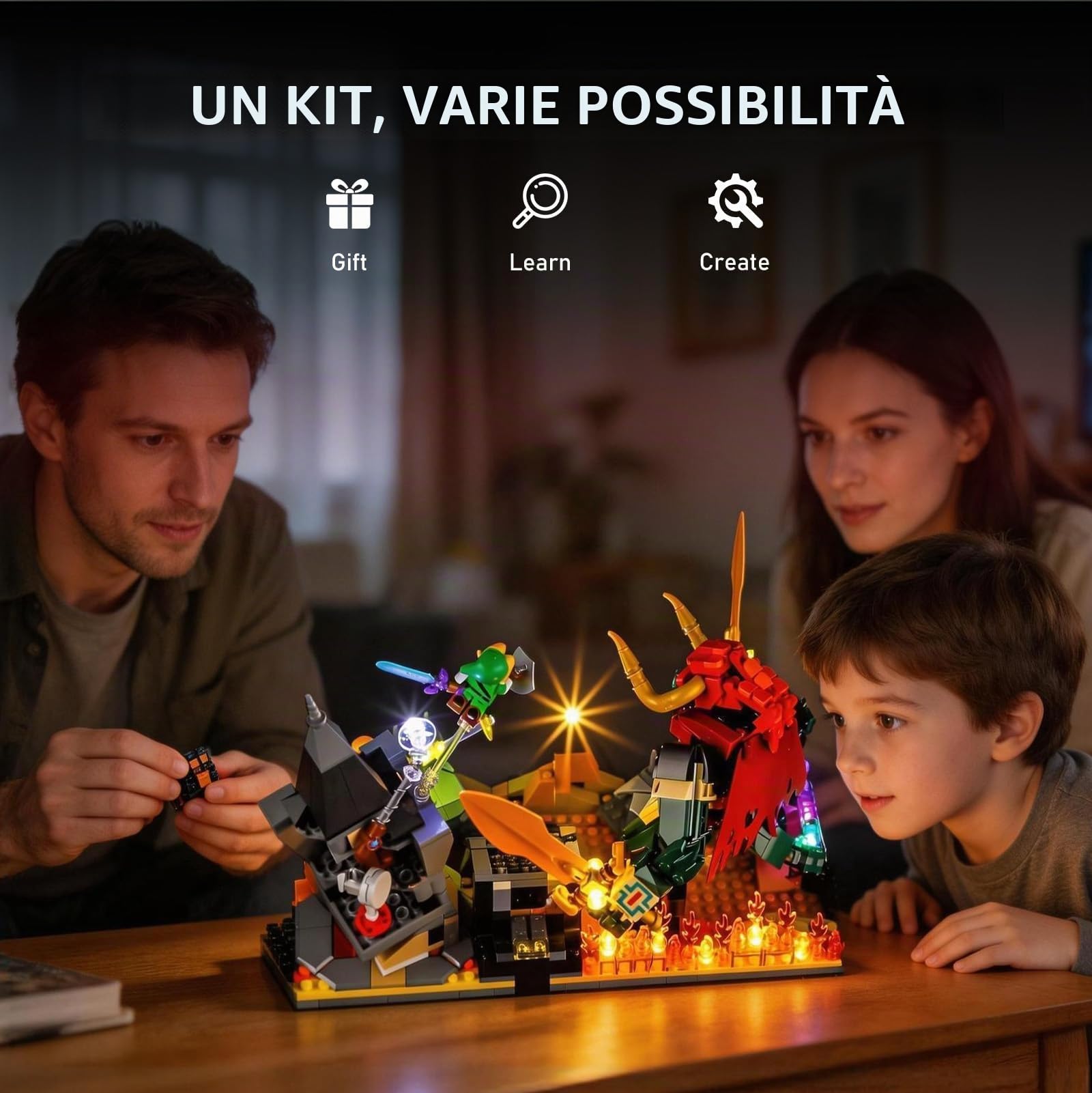BRIKSMAX Illuminazione a LED per LEGO The Legend of Zelda Ocarina of Time, l'ultimo combattimento 77093, set di luci compatibili per mattoncini da costruzione, senza set Lego