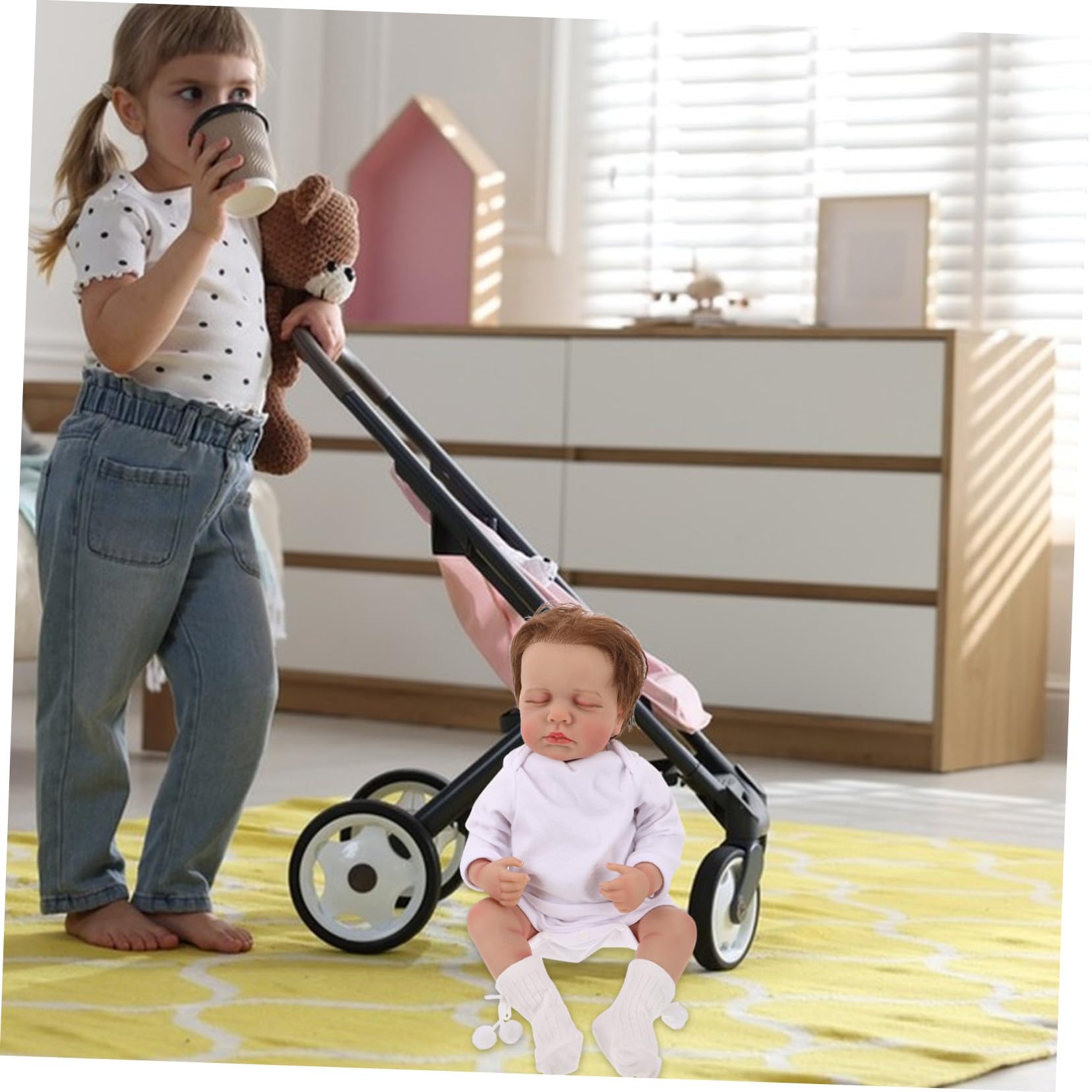 Toddmomy Bambola Ragazzo Ragazza Ragazza Realistica Corpo Morbido e Carino Bambina per Gioco di Finzione e Simulazione del Ragazzo