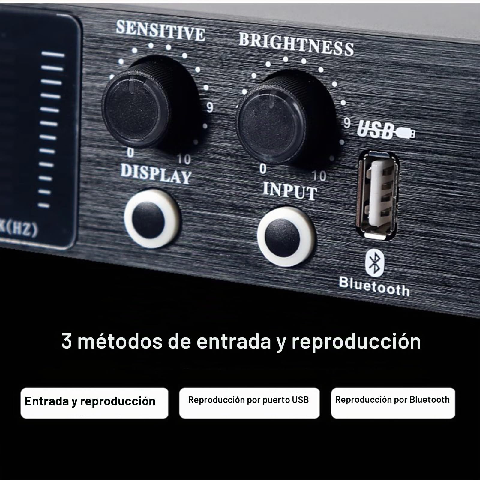 Analizador De Espectro De Audio, Pantalla De Nivel De Frecuencia En Tiempo Real De 31 Segmentos, Medidor VU De Música, 3 Modos De Entrada, Alta Sensibilidad
