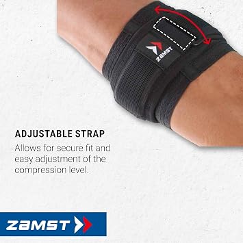Zamst Elbow Band Sports Elbow Brace With Pressure Pad For Tennis and Golf Elbow-for Tennis, Golf, Pickleball, Badminton-Black, Small
