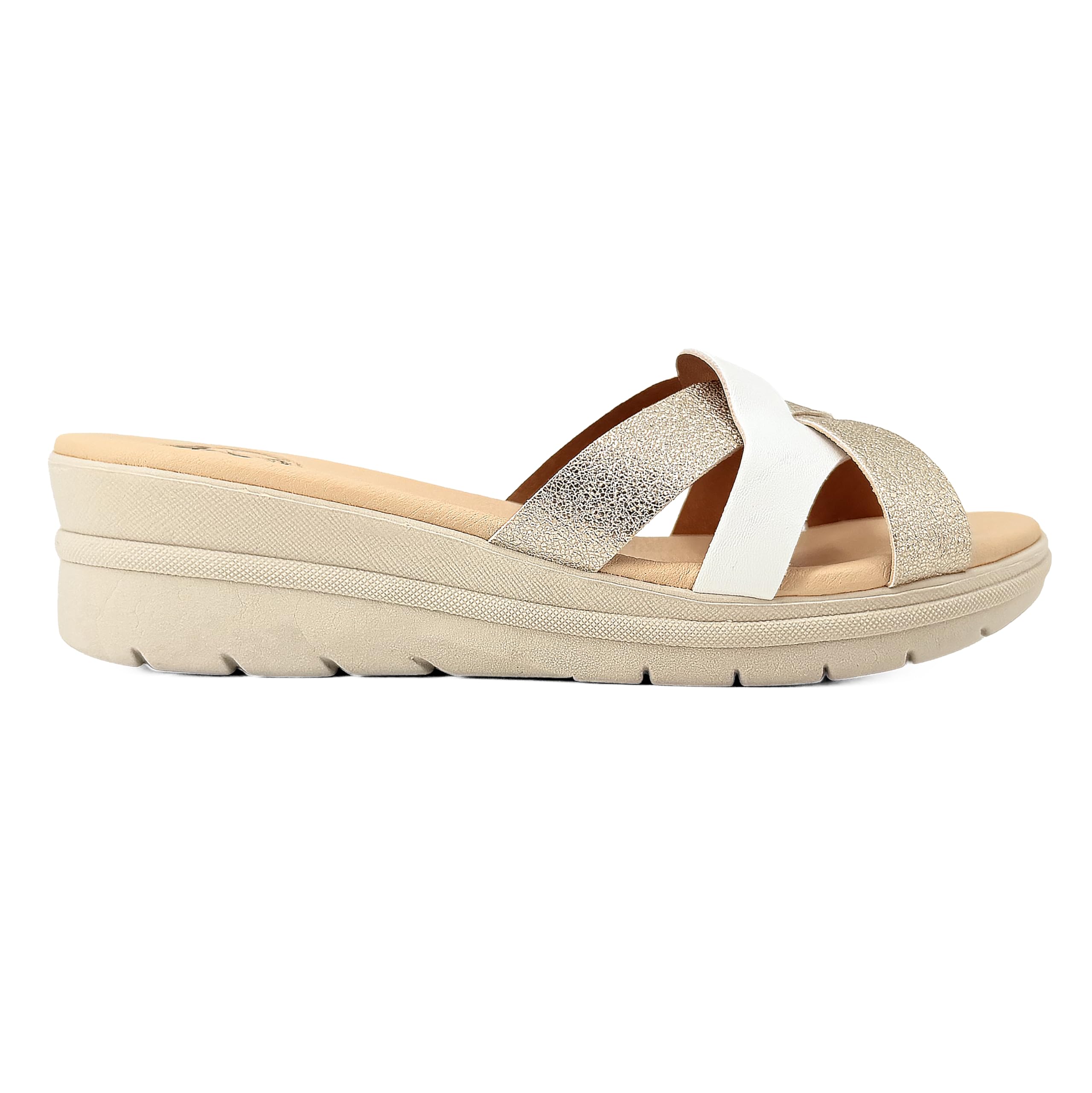 JOMIX Sandales à bretelles croisées pour femme - Pantoufles confortables - Élégantes et légères - Tongs tendance avec semelle antidérapante - Chaussures ouvertes pour la maison, la mer, la plage, les