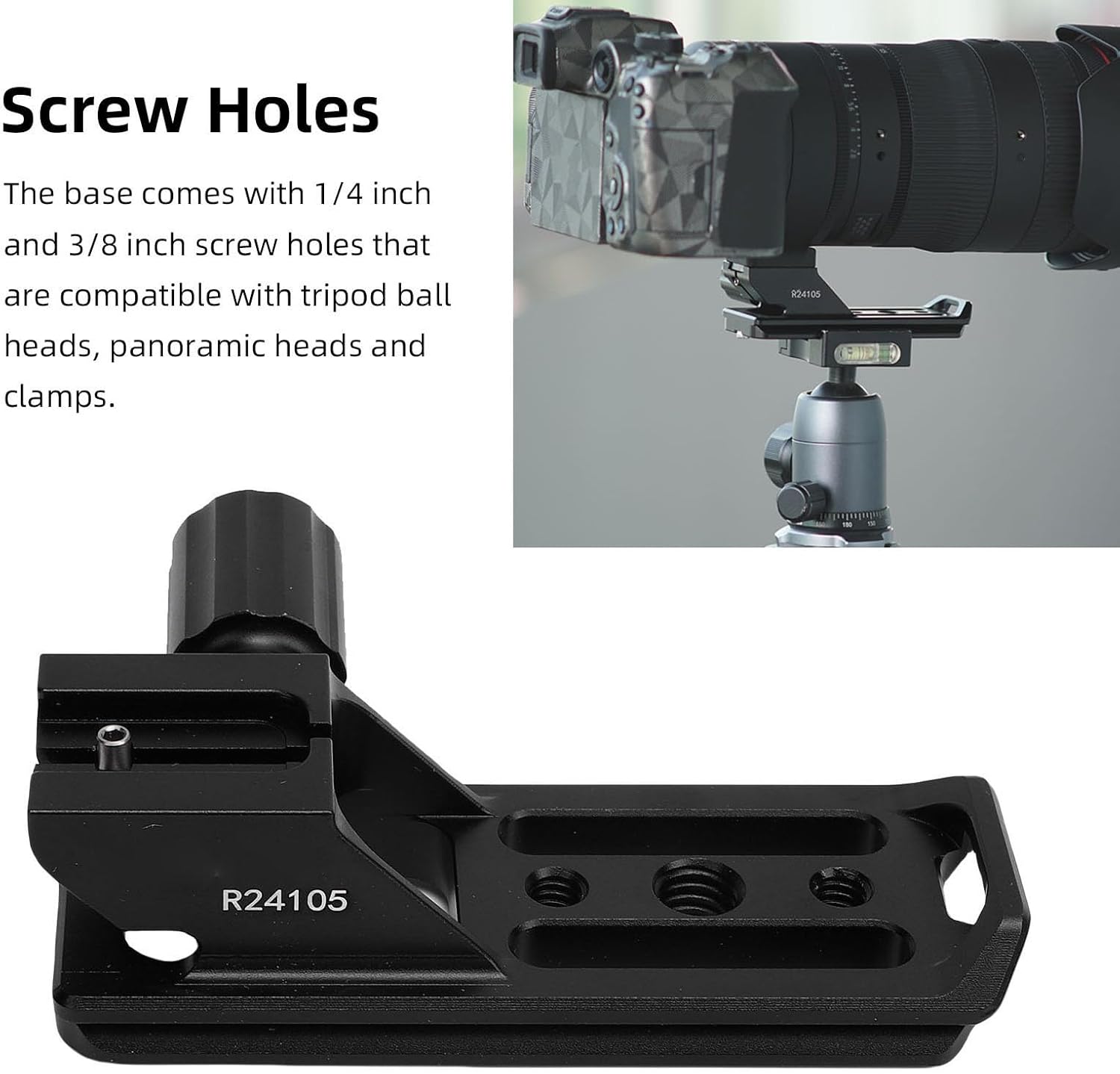 Fabater Lens Collar Stand, Metal Foot Tripod Mount Ring Base, Compatible with RF 70 to 200mm F/2.8 L is USM Z, Lens Support Holder with Arca QR Plate, 1/4 Inch & 3/8 Inch Thread