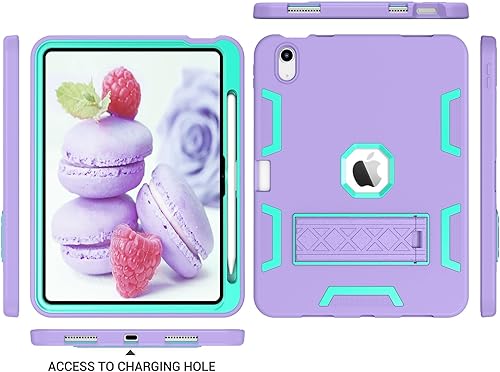 Miniatura 5 de GaoBao Funda para iPad de 10 generación, 3 en 1, resistente, resistente, a prueba de golpes, de silicona, para mujeres, niñas, hombres, niños, con