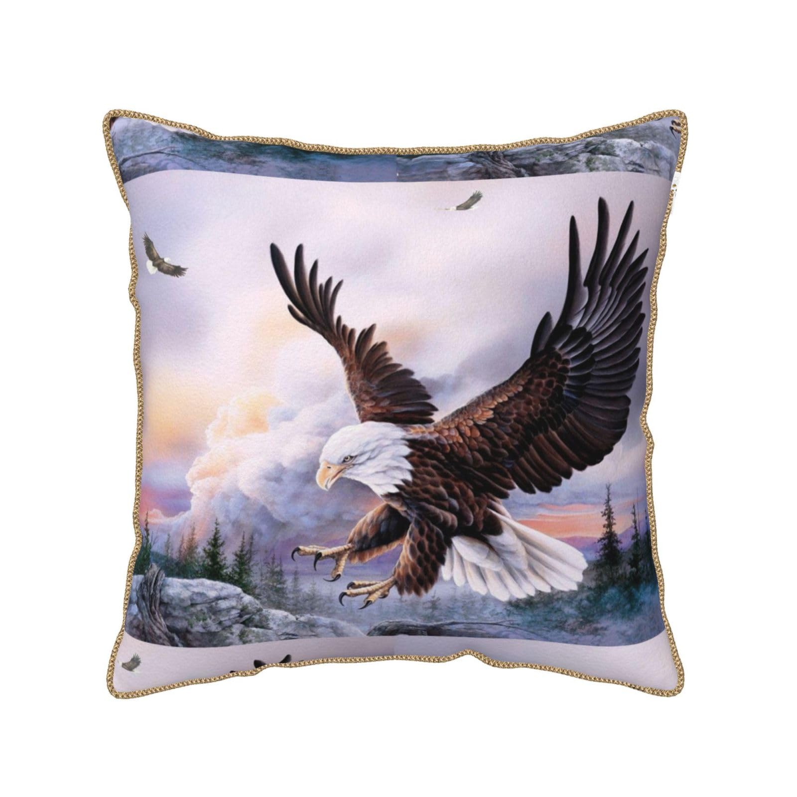 Housse de coussin velours aigle douce et résistante pour rénover vos vieux coussins