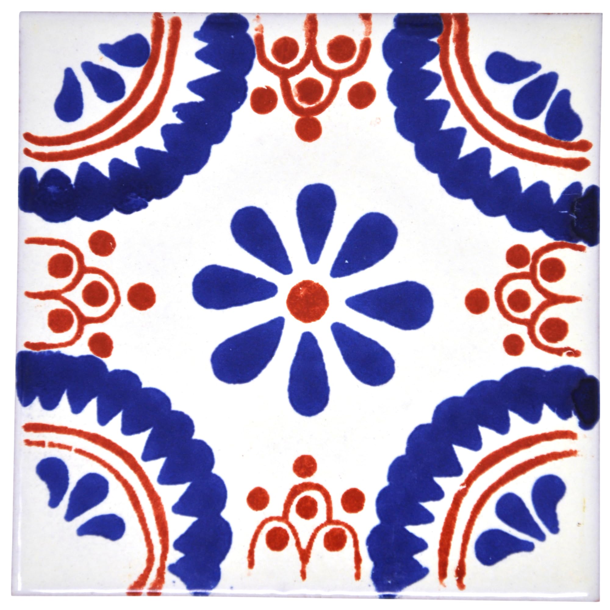 Tumia LAC Azulejos Mexicanos Artesanales de Talavera de 10.5cm
