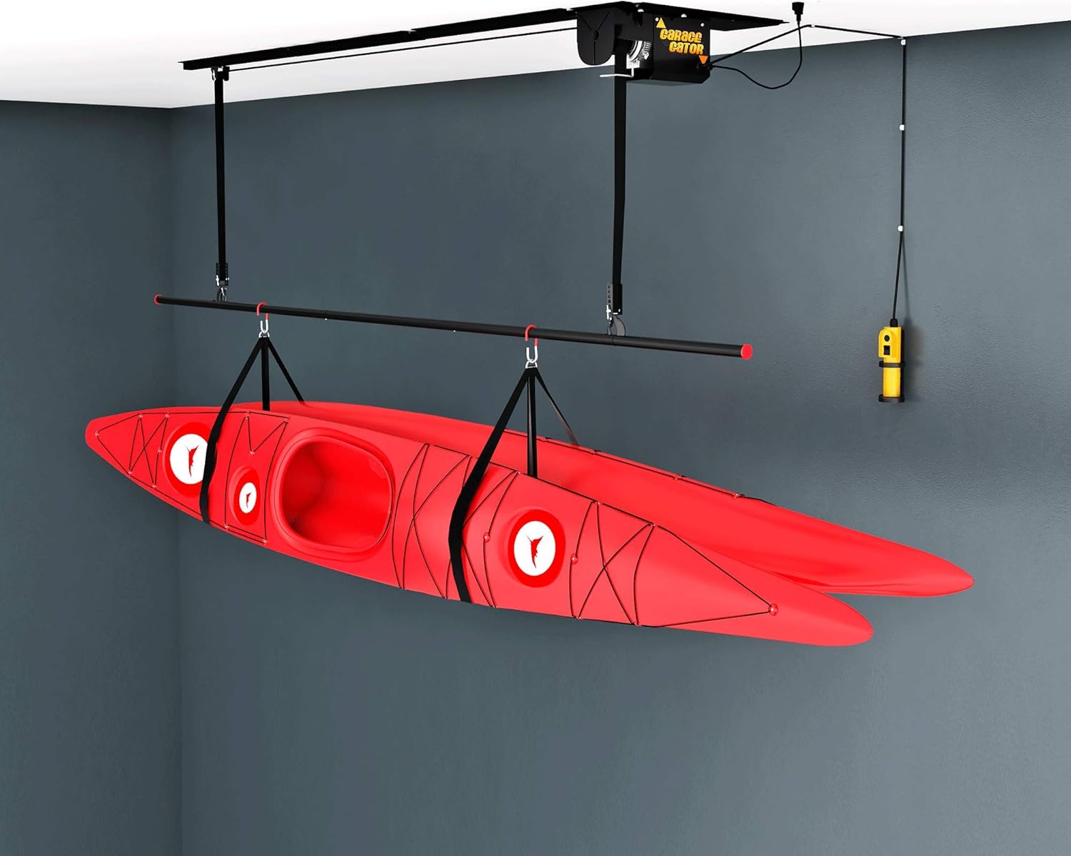 66064K Dual Kayak and Canoe Lift, Black