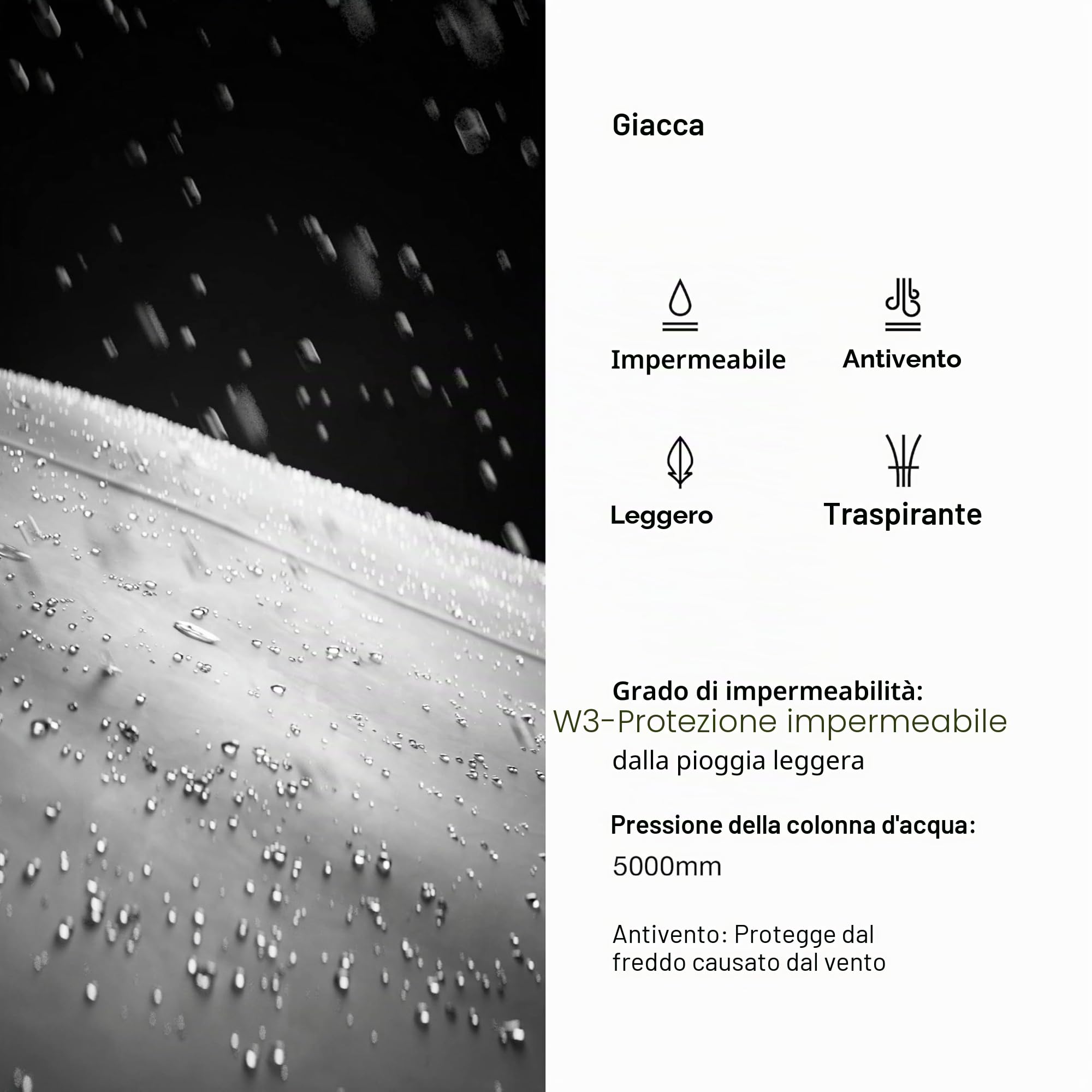 RAINS Waterproof Jacket, Impermeabile Uomo