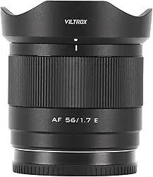 VILTROX Lente AF 56 mm f/1.7 E - Prime para Sony E Mount, compatível com a7IV, a7RV, a6400, a6700, ZV-E10