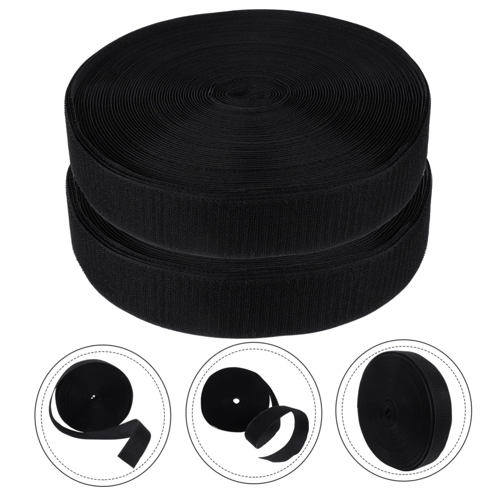 2 Rollos de Cinta de Tela Gancho y Bucle para Ropa y Bolsas, Nylon y Tejido Mezclado, Costura sin Costuras Adecuado para Manualidades
