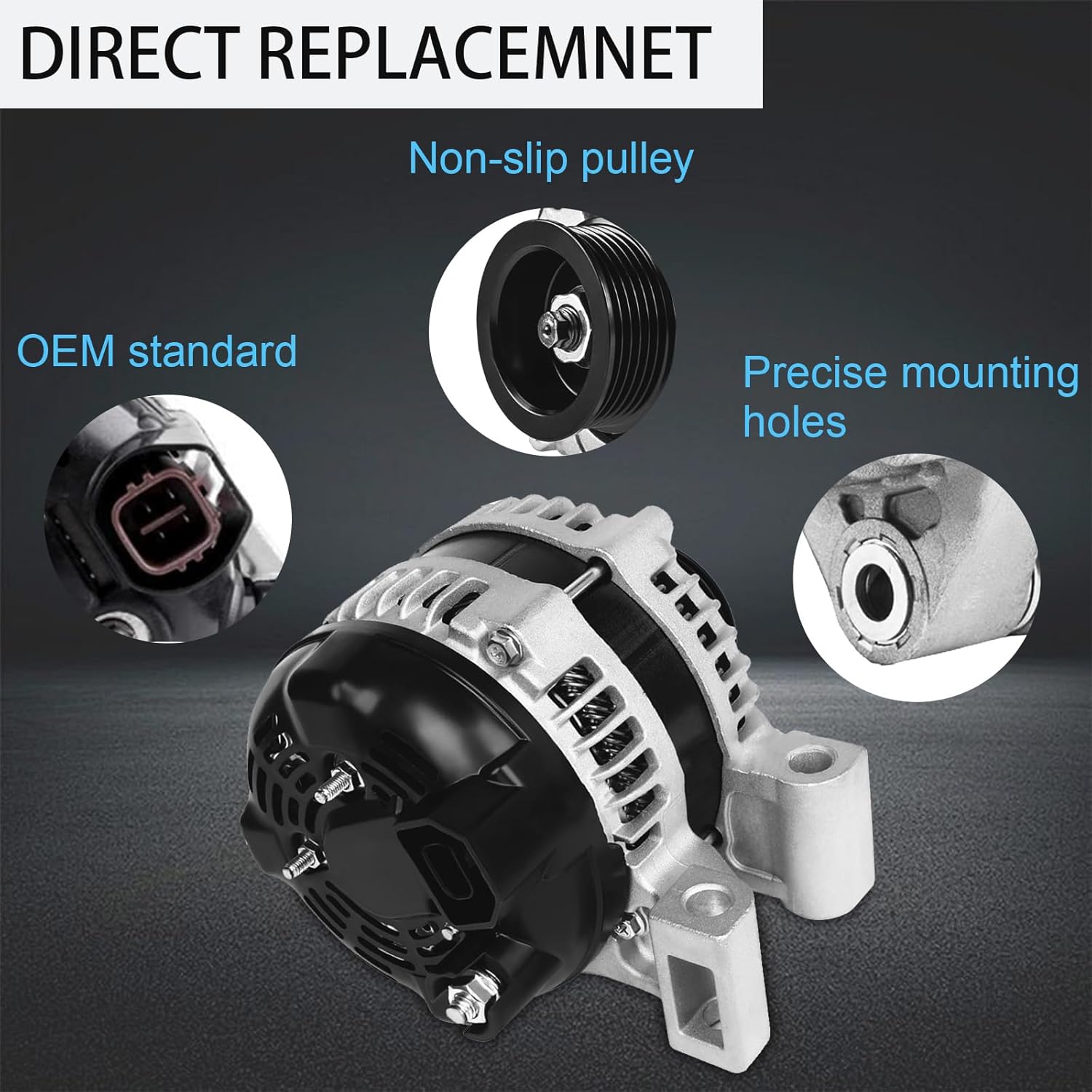 AND0339 11150 11151 Alternator fit for Acura MDX RL TL for Honda Odyssey Pilot Ridgeline 3.2 3.5L 3.7L, 11099 Auto Part Alternator 130AMP 12V 31100-RDJ-A01