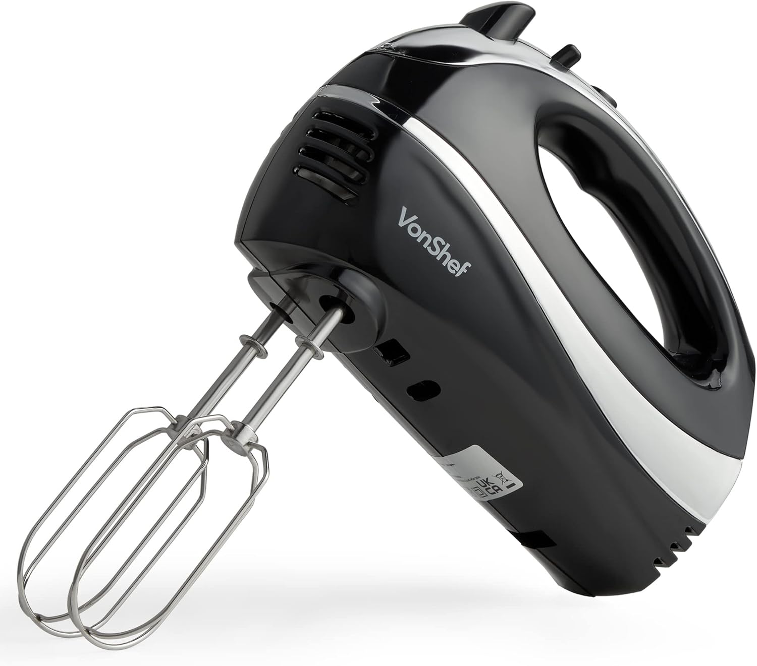VonShef Hand Mixer Electric Whisk Food Mixer for Baking with 5 Speeds