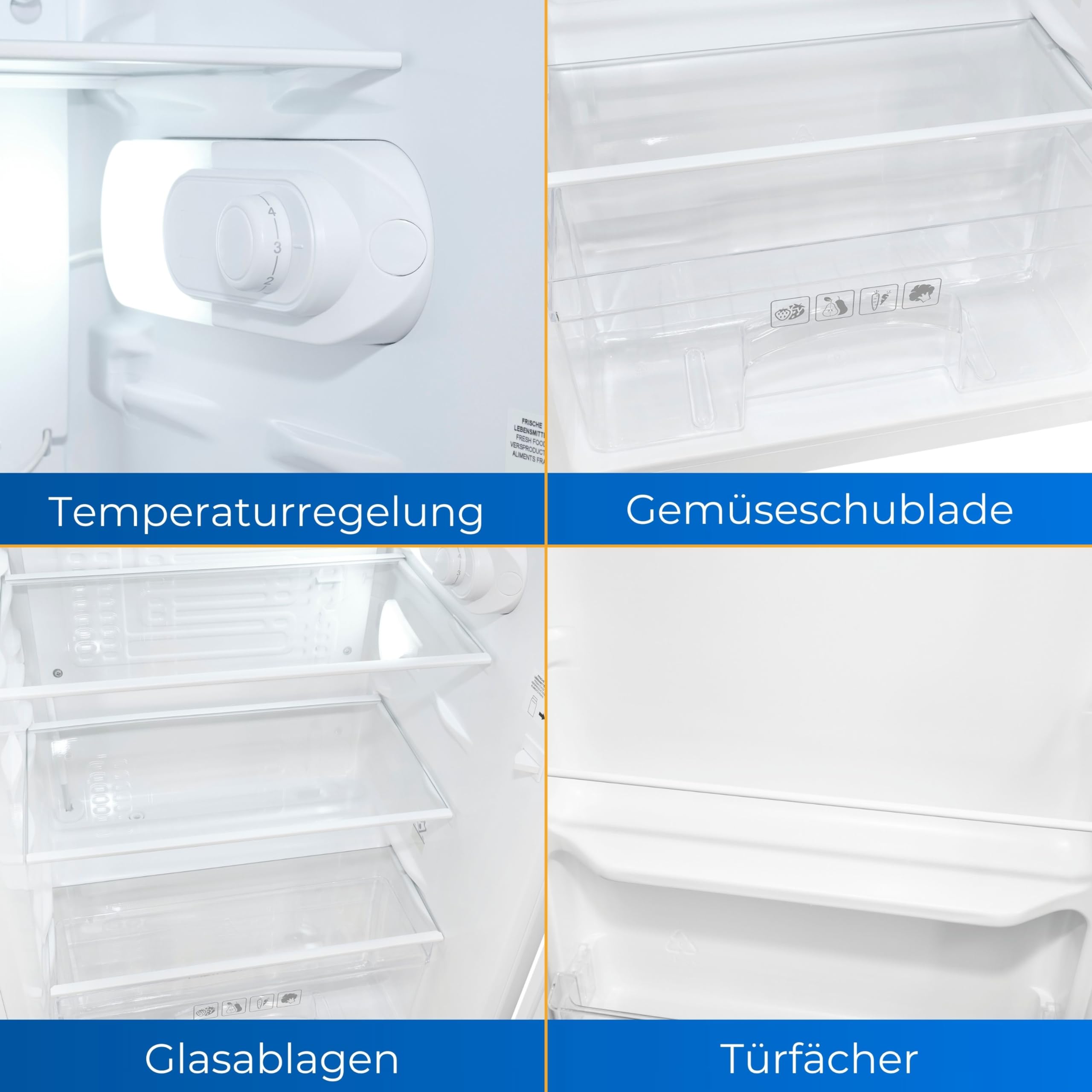 Exquisit Frigorífico completo KS116-V-041E blanco | 88 l de capacidad útil | blanco
