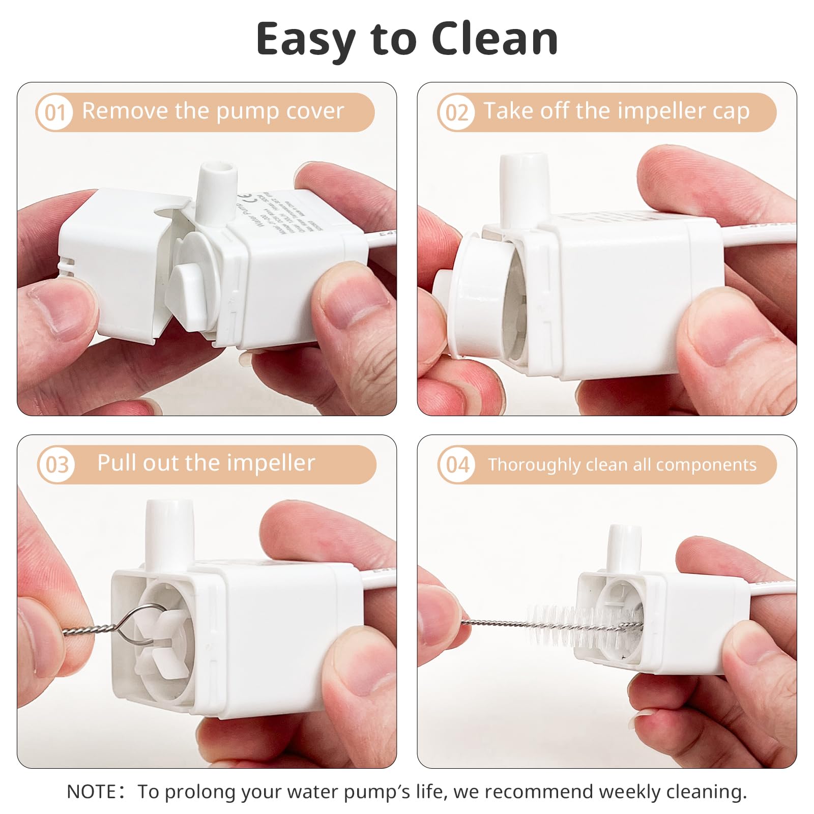 Fuente de agua de cerámica para gatos, fuente de agua automática de cerámica para gatos y perros, para interiores con bomba ultrasilenciosa, filtro y esponja de repuesto (blanco)