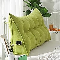Vista 24 de Almohada triangular para cabecero, lavable, almohada de cuña grande, soporte de posicionamiento del respaldo, almohadas de lectura para dormitorio
