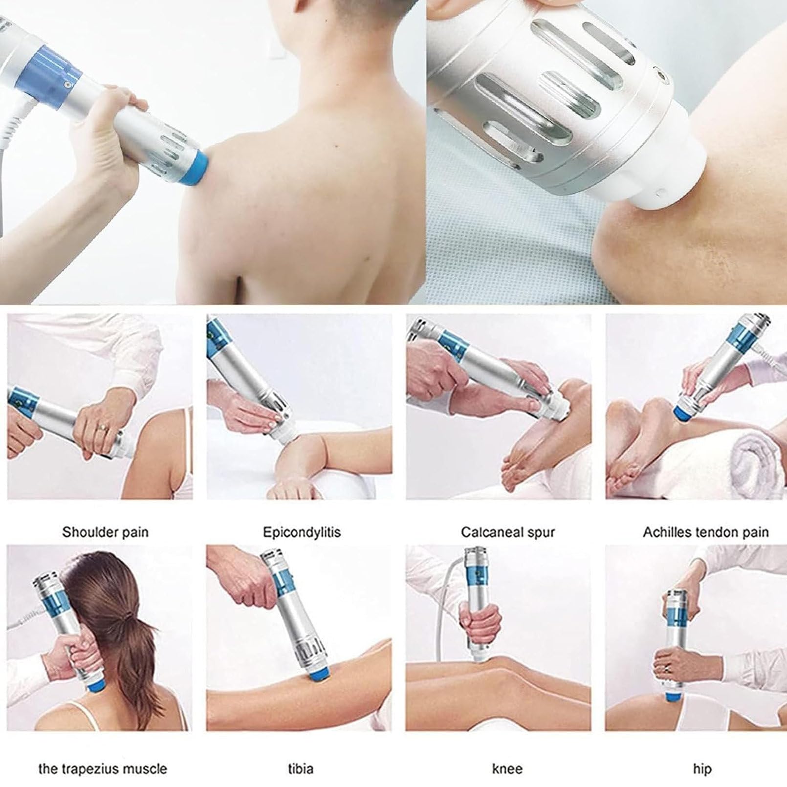ED Shock Wave Therapy Machine, Shockwave Physiotherapy Instrument, Pain Relief Massager, Portable Fisjotherapy Massage Gun for Body Relax
