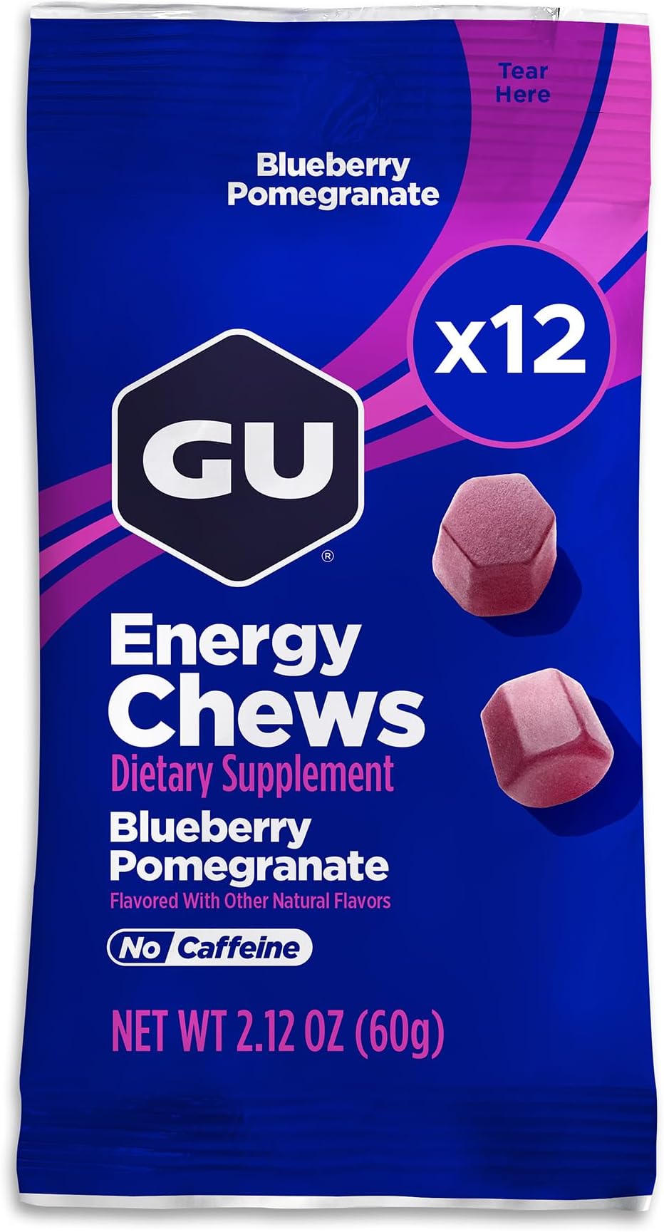 Chews Gummies with Electrolytes, 12 Bags (24 Servings Total) (Blueberry Pomegranate)