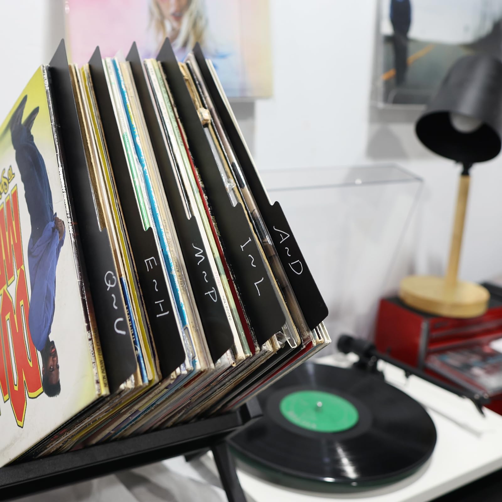 Divisori per dischi in vinile da 30,5 cm, riutilizzabili, su entrambi i lati, in plastica, separatori per album fai da te in vinile LP e organizzazione di dischi in vinile e DVD (20)