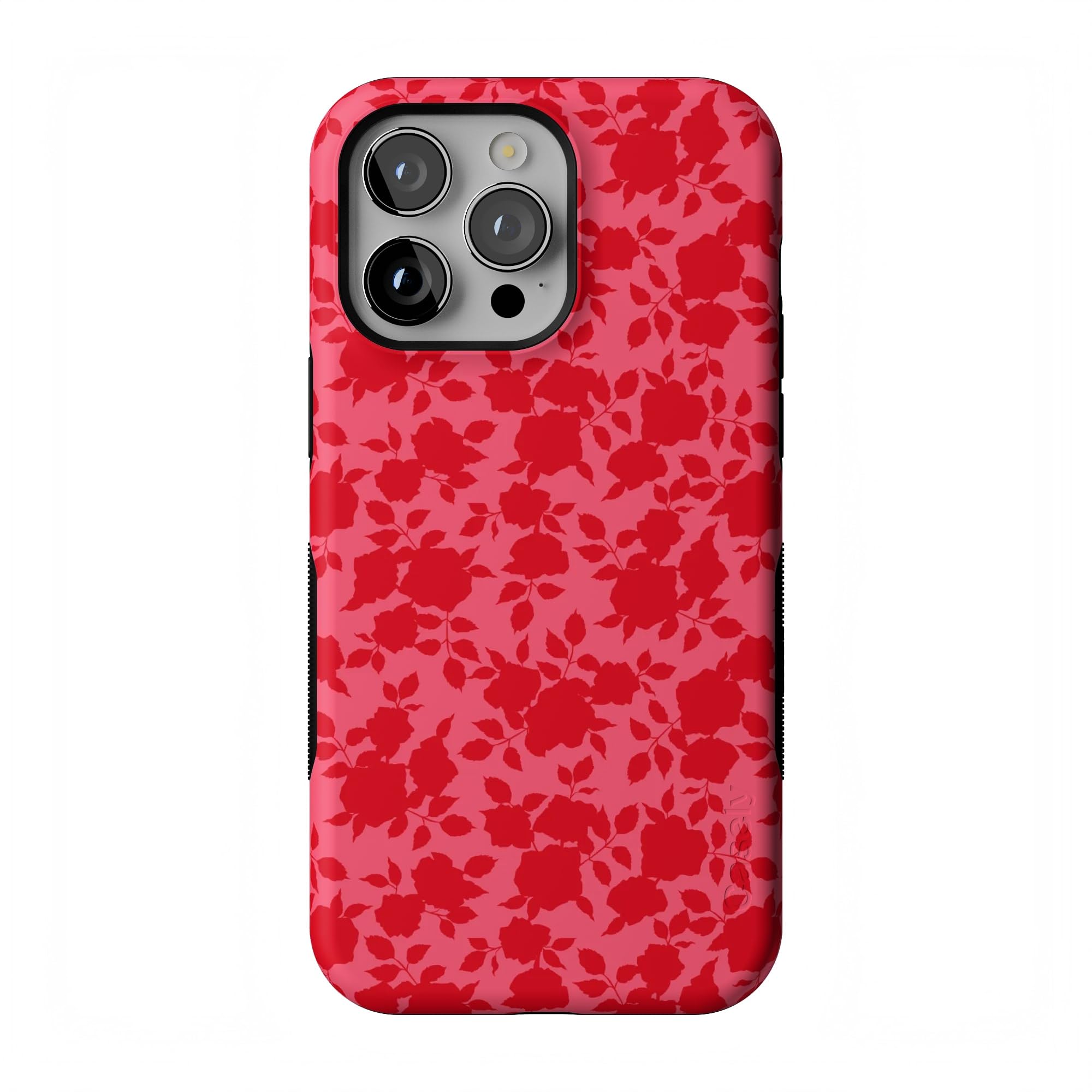 Casely iPhone 14 Pro Max Case | Rose Garden | Red Floral Aesthetic | Bold Protective Case Design | Compatible with MagSafe