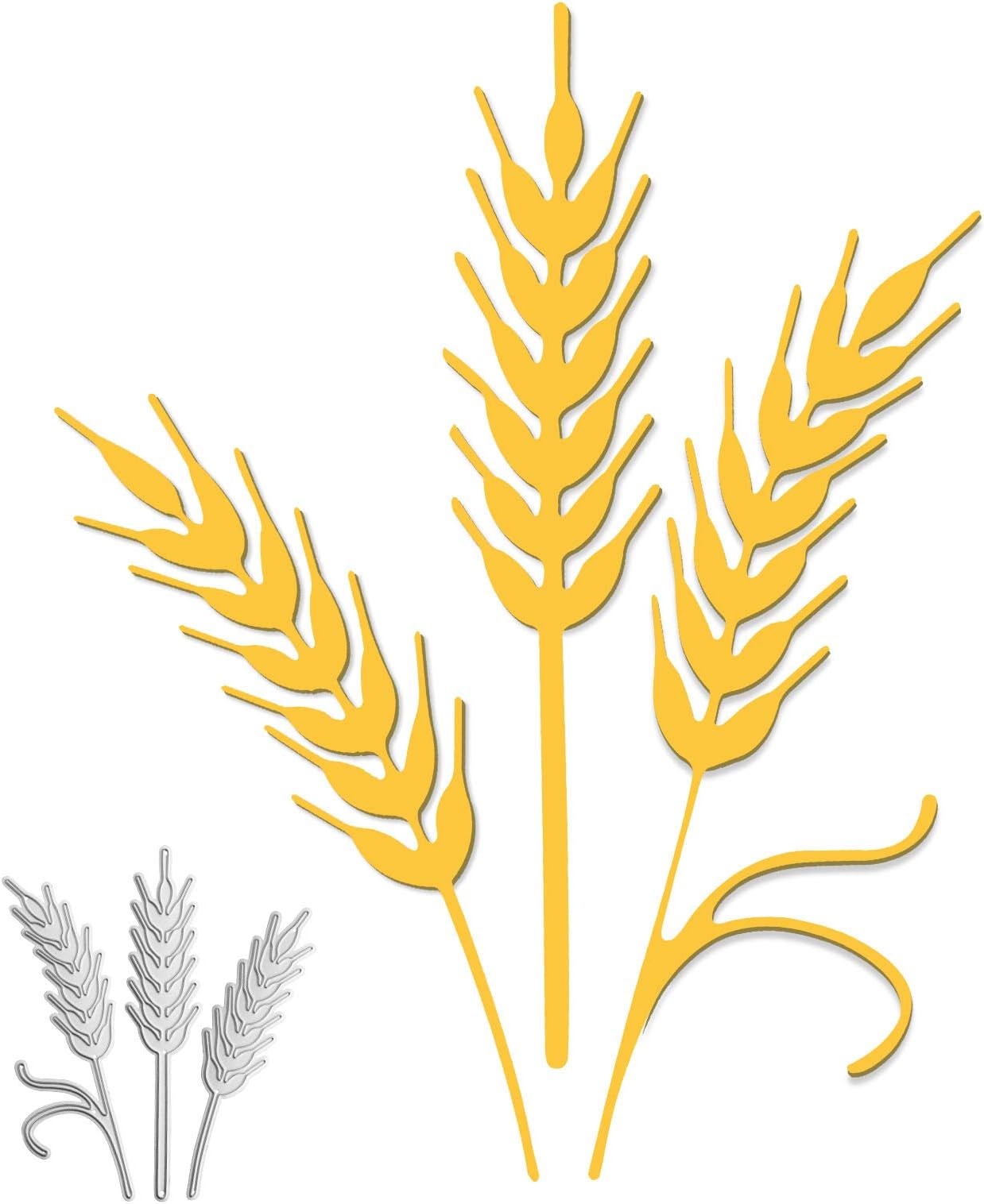 OOTSR 3 PCS Wheat Metal Die Cuts, Embossing Stencils for DIY Card Making Decorative Paper Embossing Party Wedding Thanksgiving Decorations