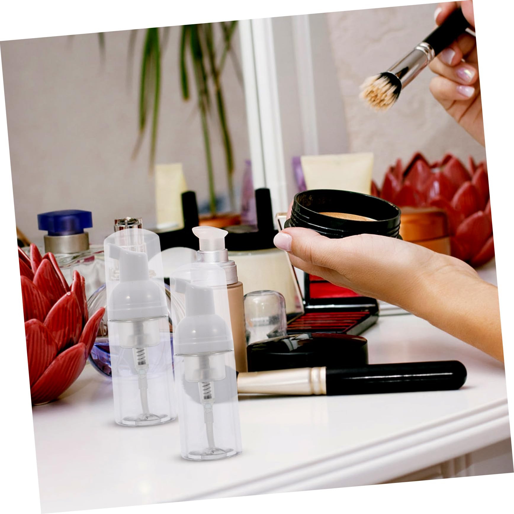 20pezzi Bottiglia Schiuma per Cosmetici in Plastica, Flacone | Uso Viaggio e Quotidiano, Resistente alla Pressione, Aspetto Raffinato e Design Sottile, per Skincare e Cosmetici