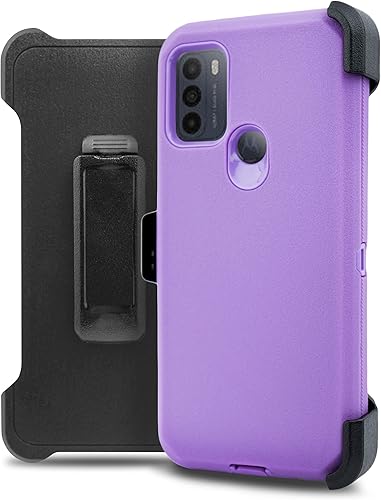 Miniatura 6 de Funda diseñada para Motorola Moto G50 con protector de pantalla integrado, protector resistente, cubierta trasera resistente, protección de cuerpo