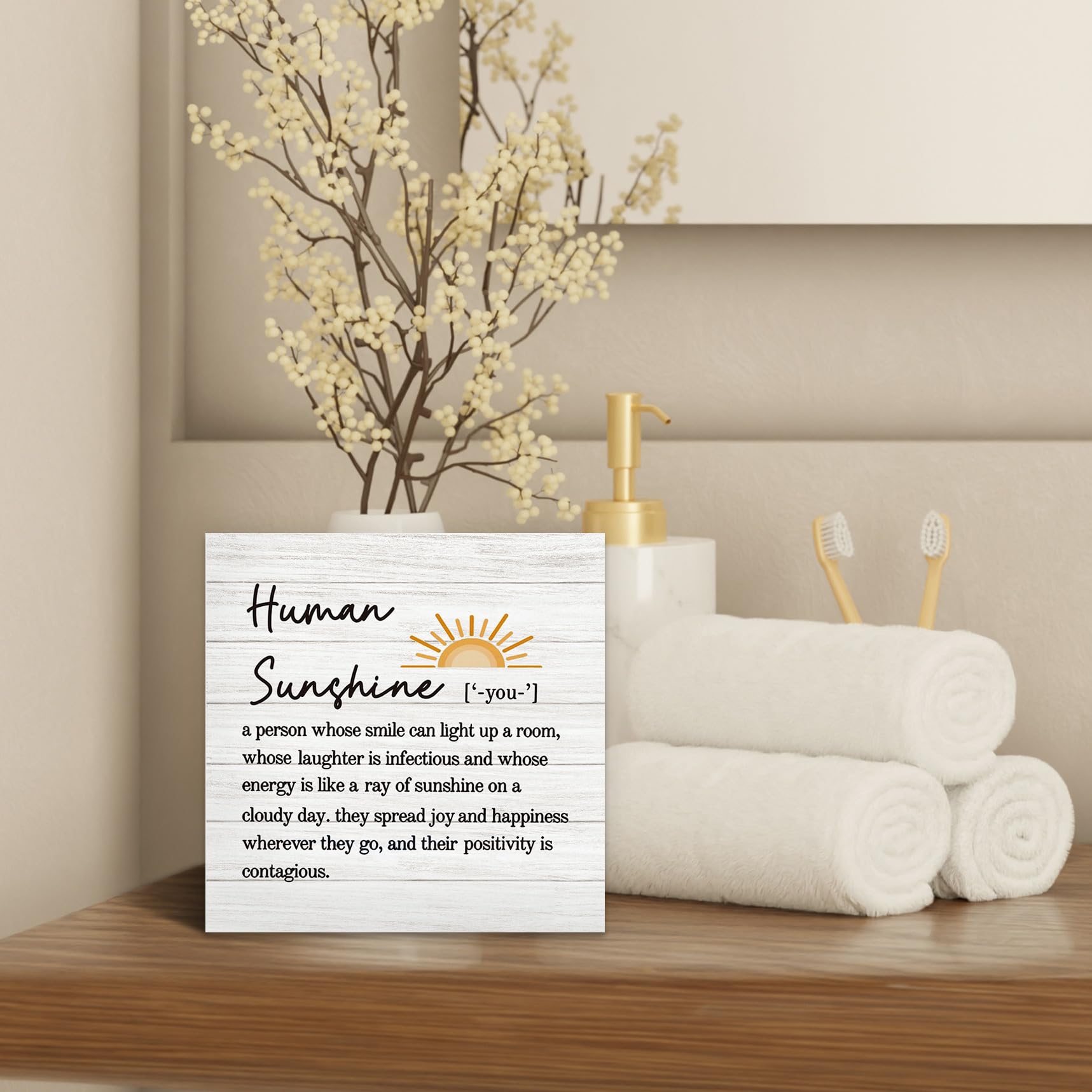 Thank You Wood Box Sign - Appreciation Gifts For Coworkers, Teachers, Nurses & Bosses