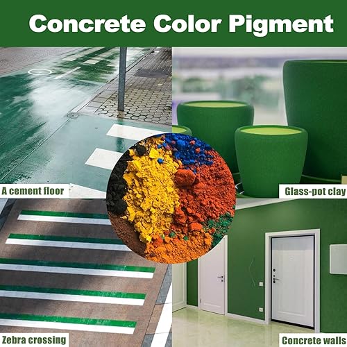 Miniatura 10 de Polvo de óxido de hierro, pigmento de color de cemento verde, mezcla de mortero pastel, polvo de bricolaje para pavimentar manualmente, molde de