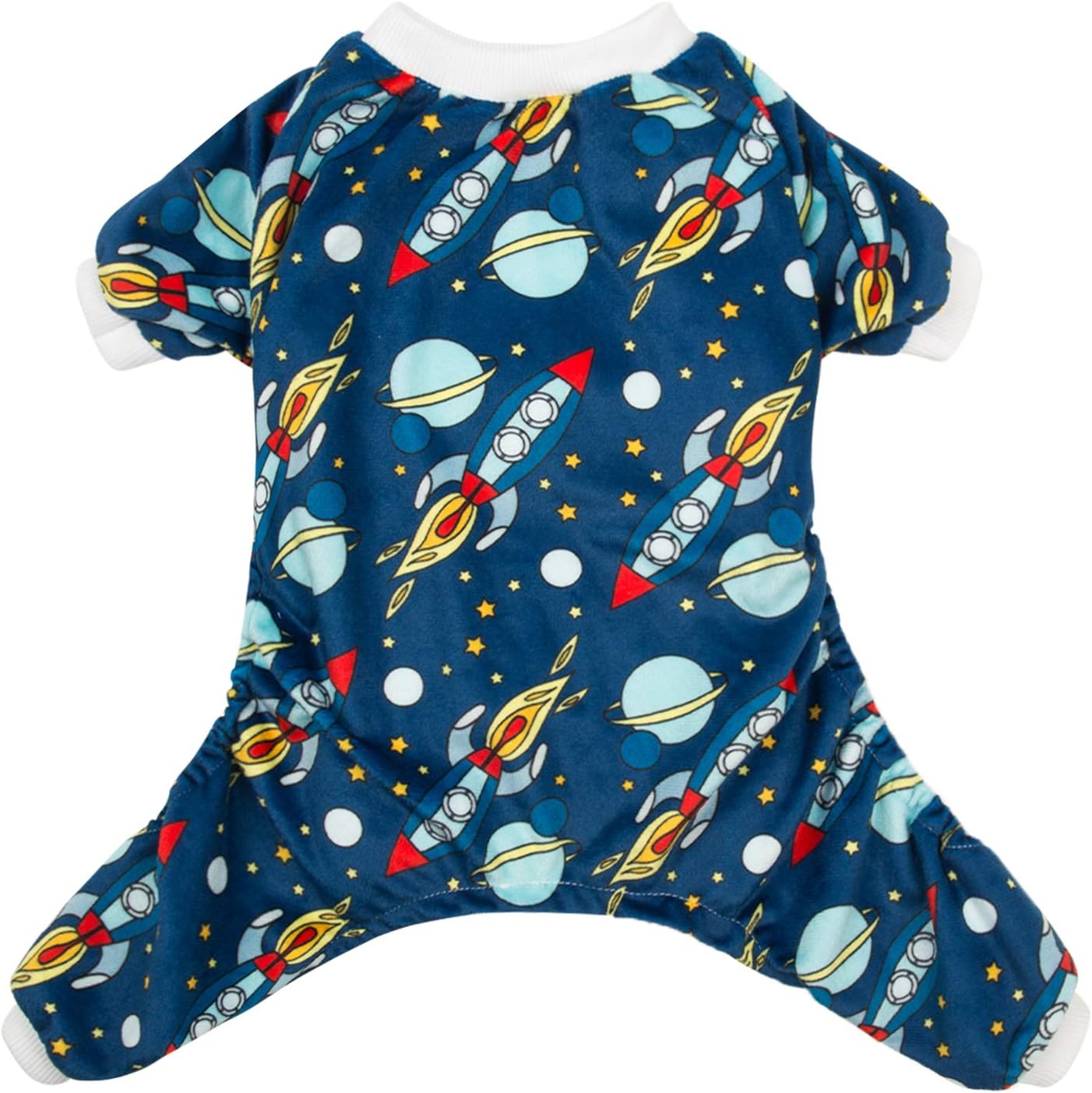 CuteBone Small Dogs Outfit Soft Puppy Onesies Pjs Dog Pajamas Pet Coat Cat Apparel Comfy Doggie Jumpsuit Bodysuit for All Seasons P16M