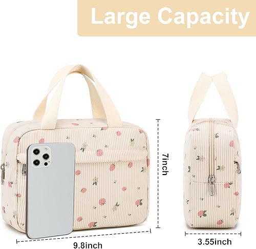 Miniatura 9 de Bolsa de maquillaje para mujer, bolsa de cosméticos grande, organizador de maquillaje, bolsas de aseo de viaje, bolsa impermeable con cremallera