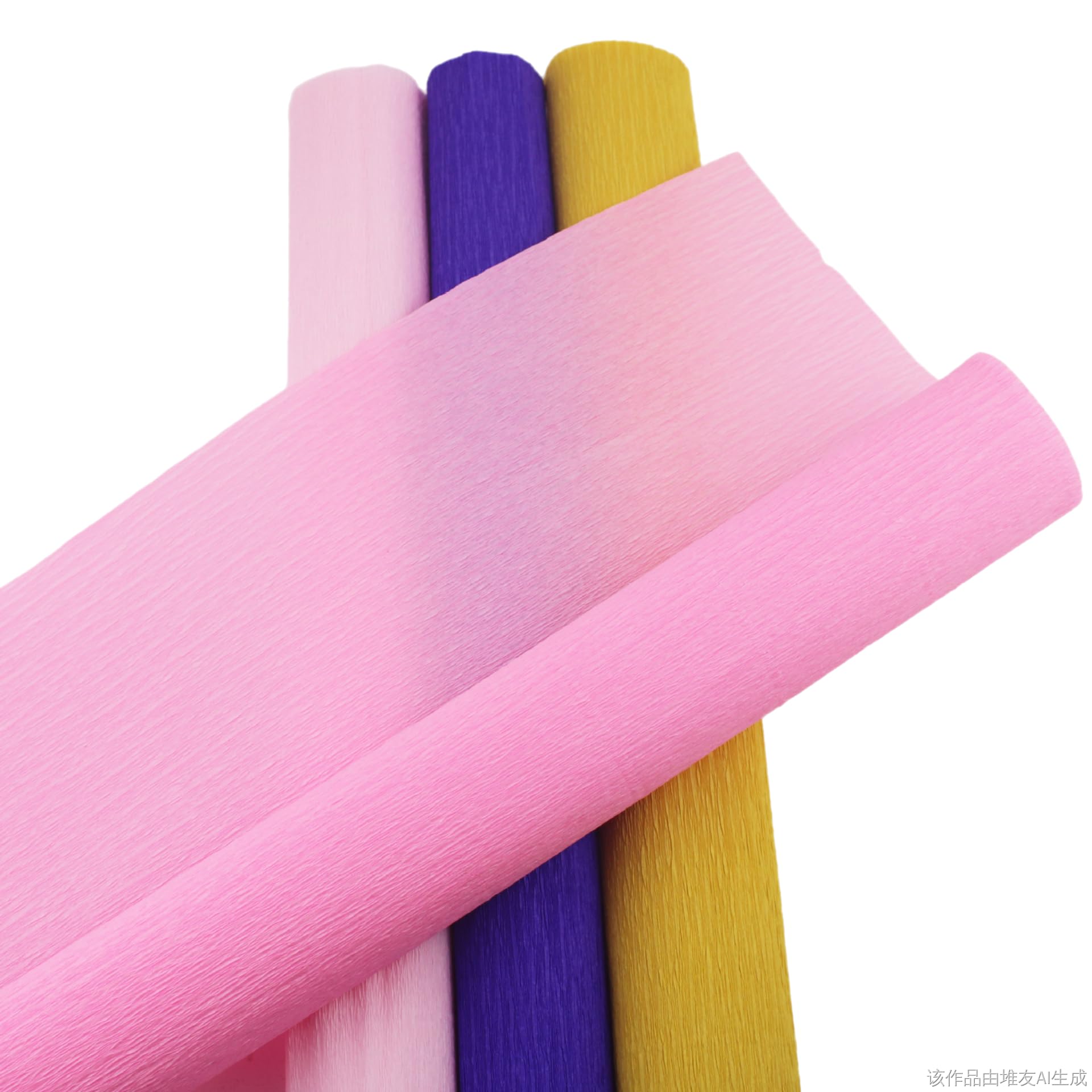 Rouleaux de papier crépon de 70 g – Fournitures d'art et de bricolage pour la fabrication de fleurs, serpentins de fête froissés et projets de décoration (orange rouge)