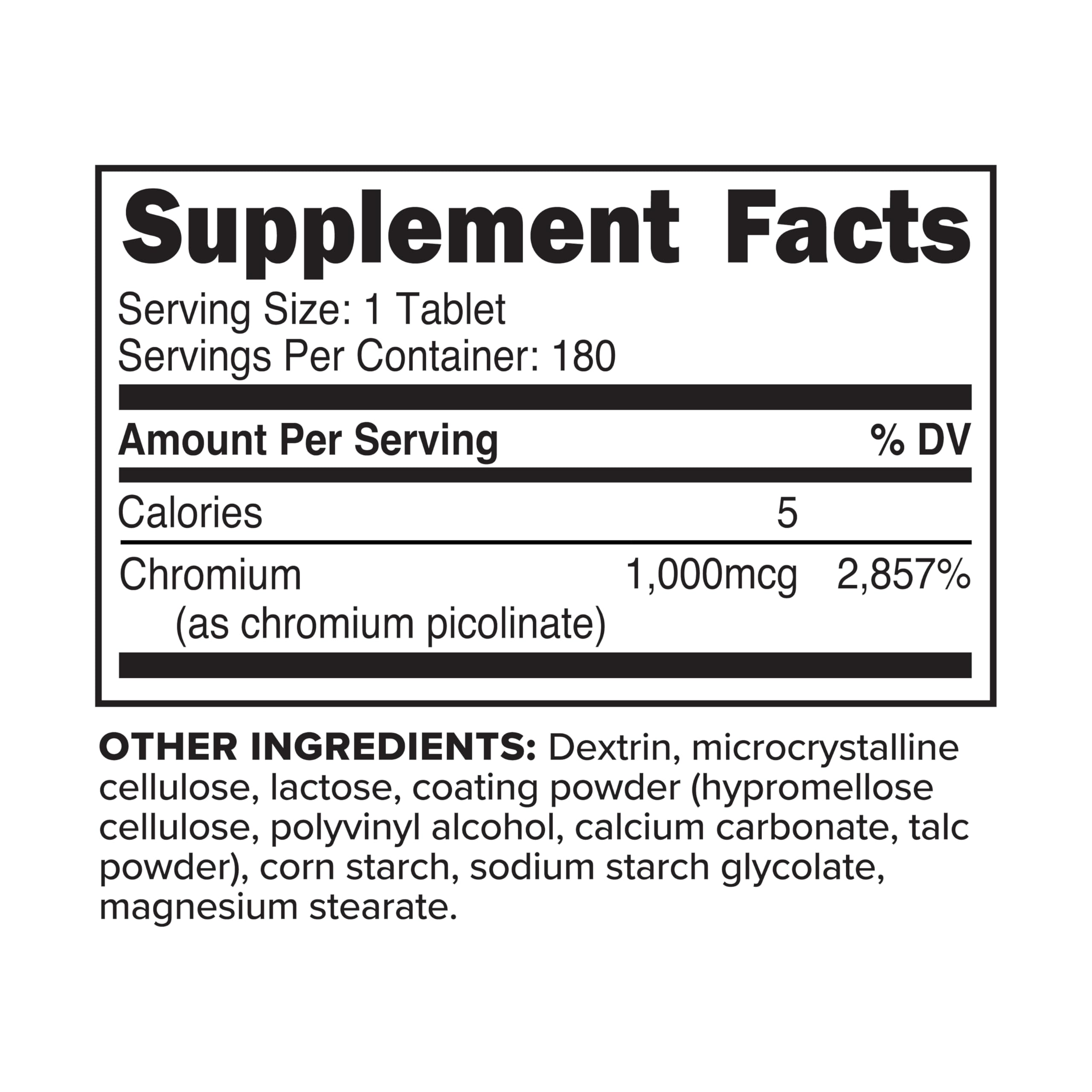 PrimaForce Chromium Picolinate 1000mcg, 180 Tablets — Amazon image 6