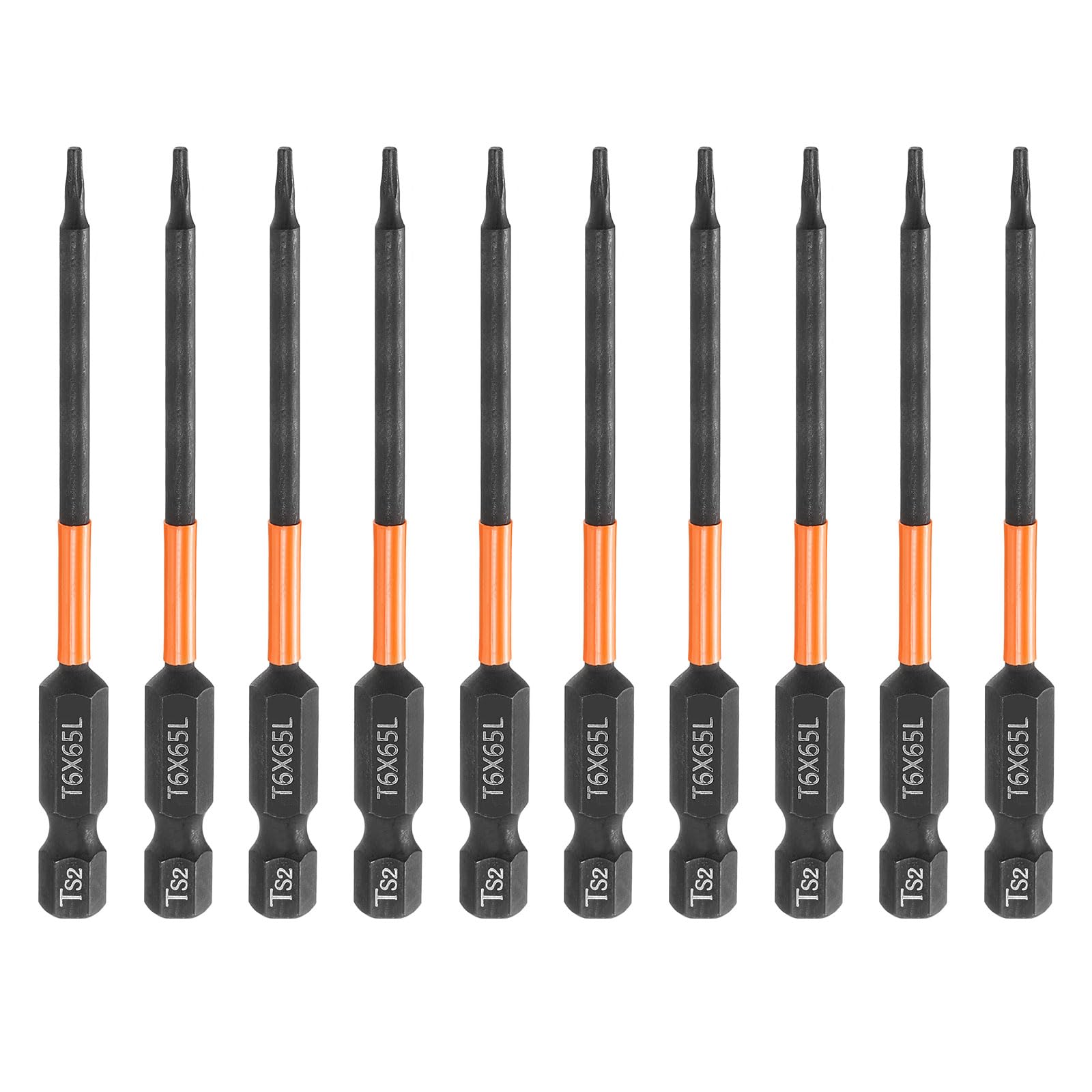 Puntas Torx T6 de acero S2 fosfatado y vástago hexagonal magnético de alta resistencia