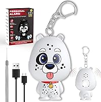 Vista 12 de Alarma de seguridad personal para mujeres, alarma personal recargable para mujeres, niños y ancianos, sirena fuerte de 130 dB, luz estroboscópica