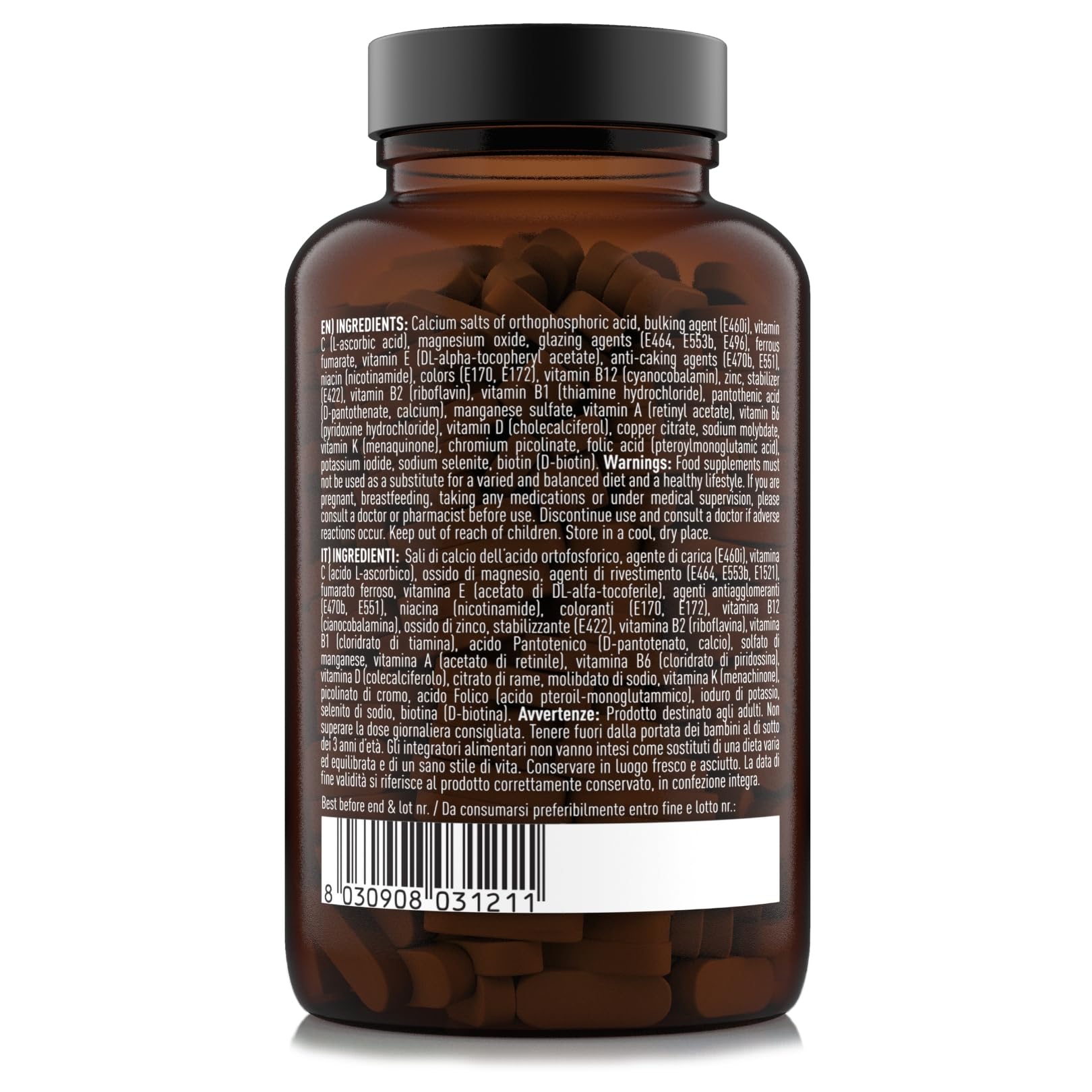 NÄTOO Multivitaminico 180 Compresse (3 mesi di integrazione) - Integratore con 13 Vitamine e 11 Minerali - Multivitaminico Completo - supporto sistema immunitario
