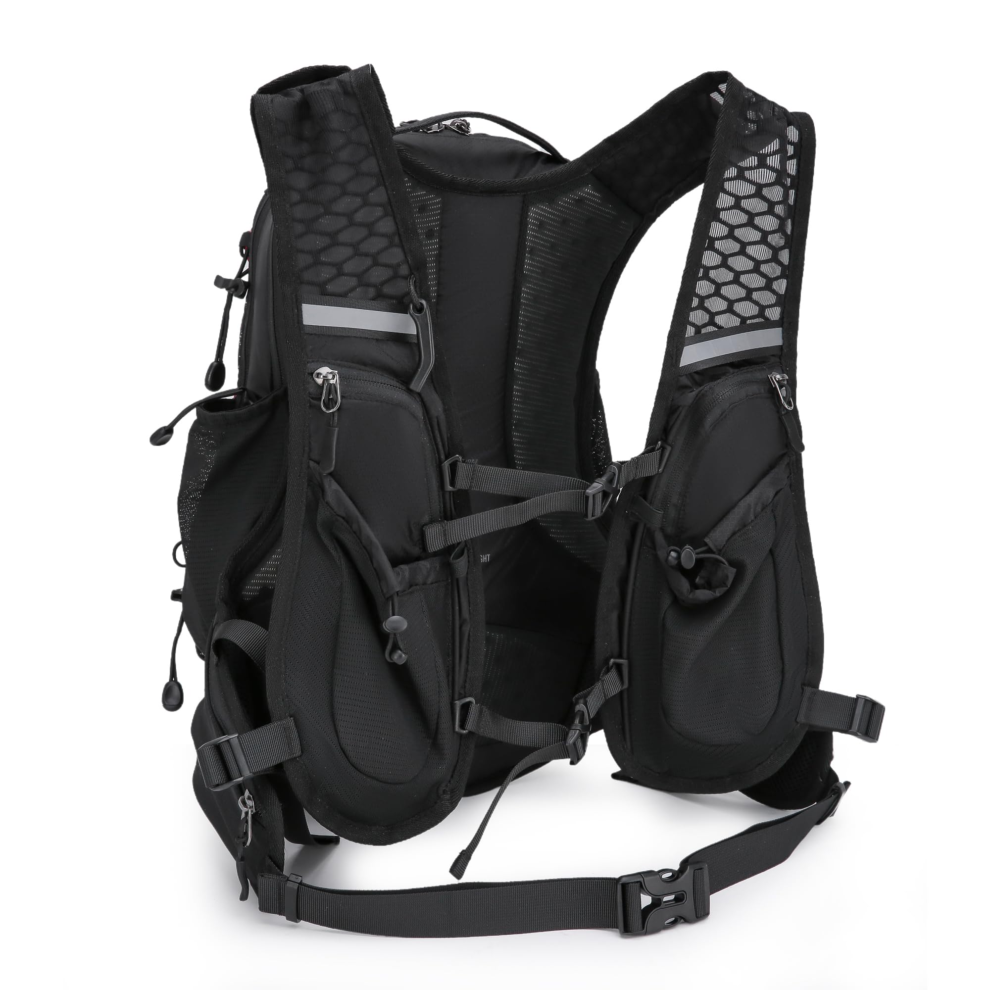 Running Vest with Water Bladder ,Hydration Vest Backpack for Women and Men,Lightweight Pack with 2L Water Bladder Backpack for Hiking Trail Running Cycling and Race Marathon (Black, Style02)