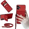 Wallet Case for Celero5G Plus 2024, Boost Celero 5G 2024 Phone Case with Card Holder, PU Leather Crossbody Adjustable Detachable Lanyard Hands Free Stand with Magnetic Closure Case, Burgundy