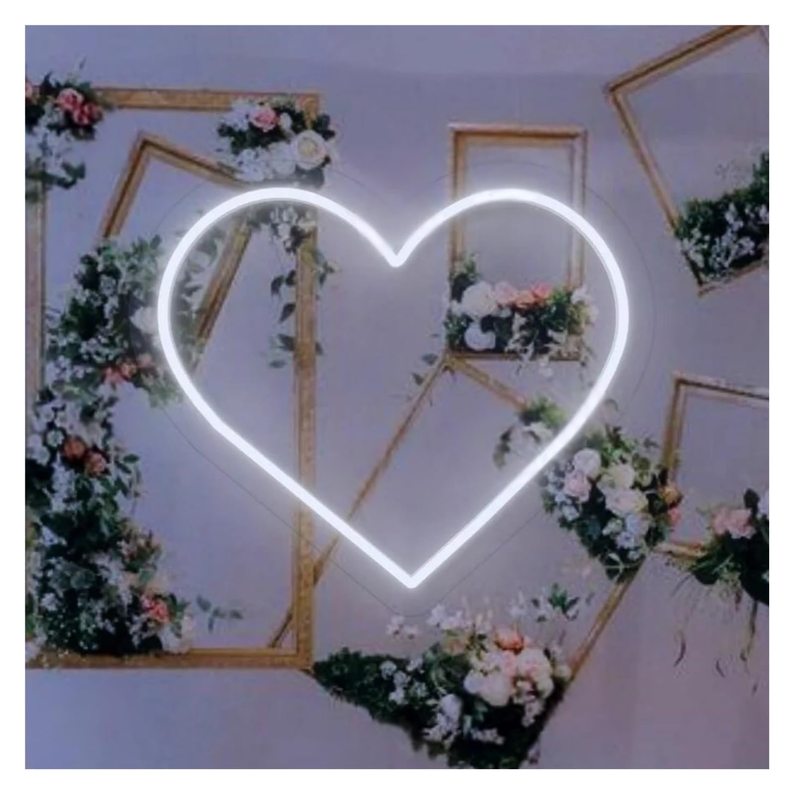 LEMST Signs Lamp Heart Neon Signs USB Powered Adjustable Brightness Love Lights, Suitable for Wall Hanging Decor(A,40cm)