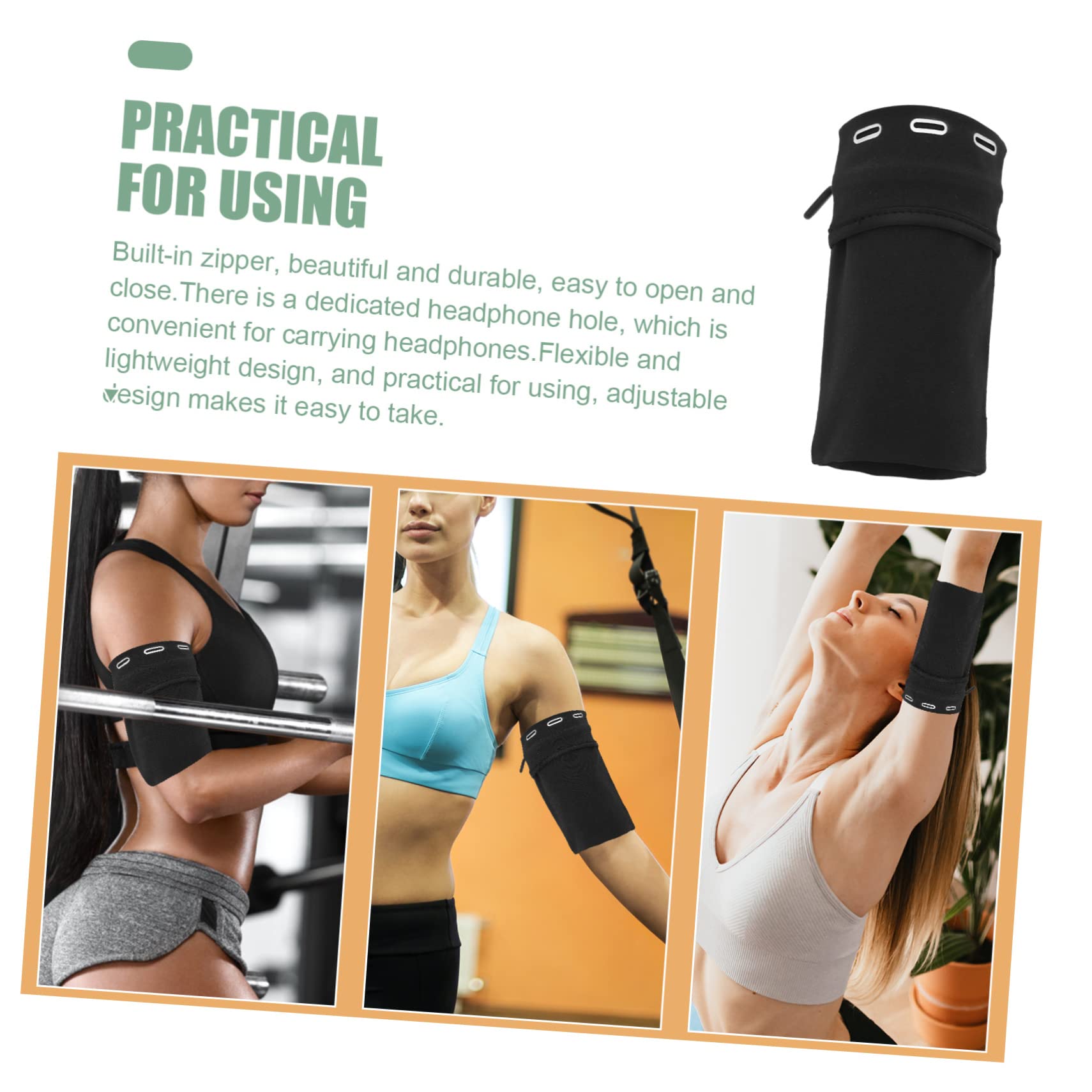Mikikit 5pièces Pochette De Bras pour Téléphone Portable Brassard Unisexe Léger pour Sport Course pour Écouteurs Idéale Pours Activités Extérieur