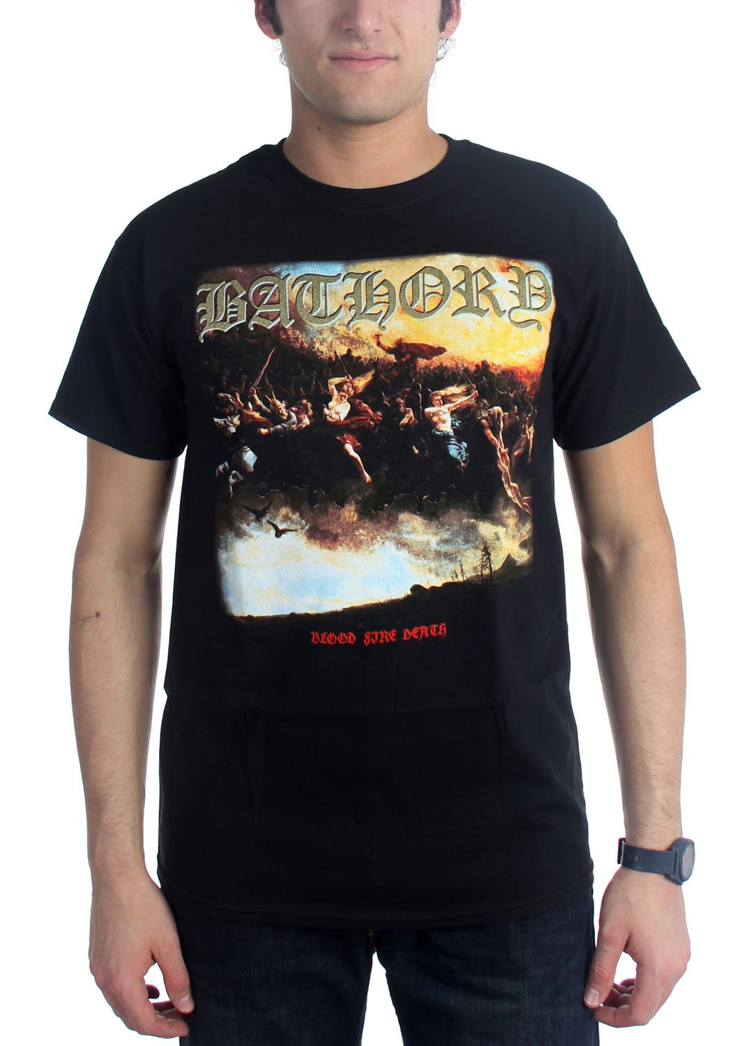 RocklD Bathory - Mens Blood Fire Death T-Shirt