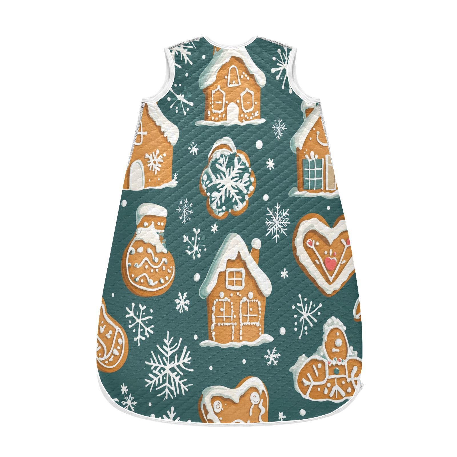 Kigai Christmas Cookies Baby Sleep Sack Wearable Blanket Sleeping Bag 2-Way Zipper Soft Swaddle Transition Sack