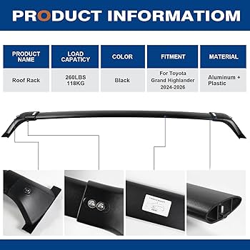 Amazon.com: Wonderdriver Heavy Duty Black Upgraded Roof Rack Cross