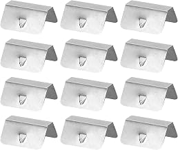 Wind Deflector Clips, Universal Car Wind Rain Deflector Channel Stainless Steel Attachment Retaining Clips Set Rain Eyebrow Clip Car Accessories (12 Pieces)