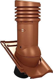 Entlüfterkamin EVO DN150 für Tondach - Samba 11 Dachziegel Dachlüfter Entlüfter (RAL 8004 - Ziegelrot)