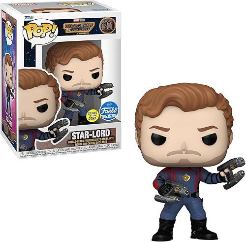 Funko POP Vinyl Marvel GOTG3 - Star-Lord -Bobblehead, figura coleccionable que brilla en la oscuridad, Guardianes de la Galaxia Volumen 3