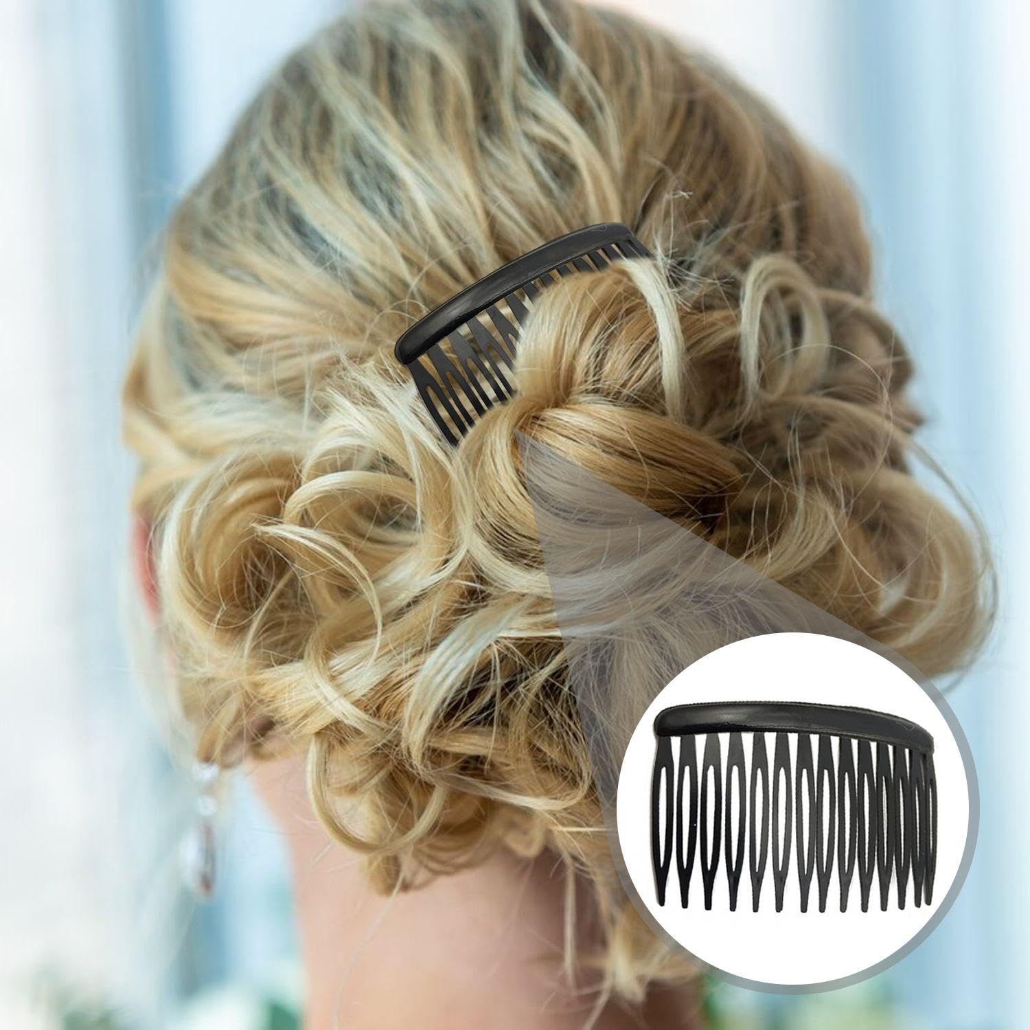 8 peines para mujer, peines con clip de dientes finos, peines de plástico de 14 dientes, accesorios para peinar el cabello